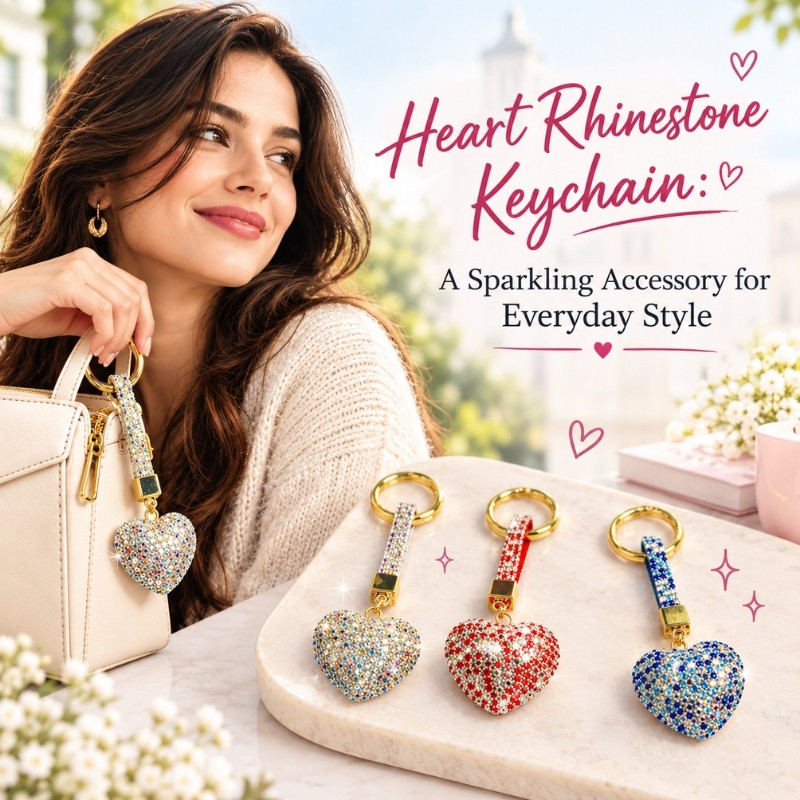 Heart Rhinestone Keychain: A Sparkling Touch for Your Everyday Essentials