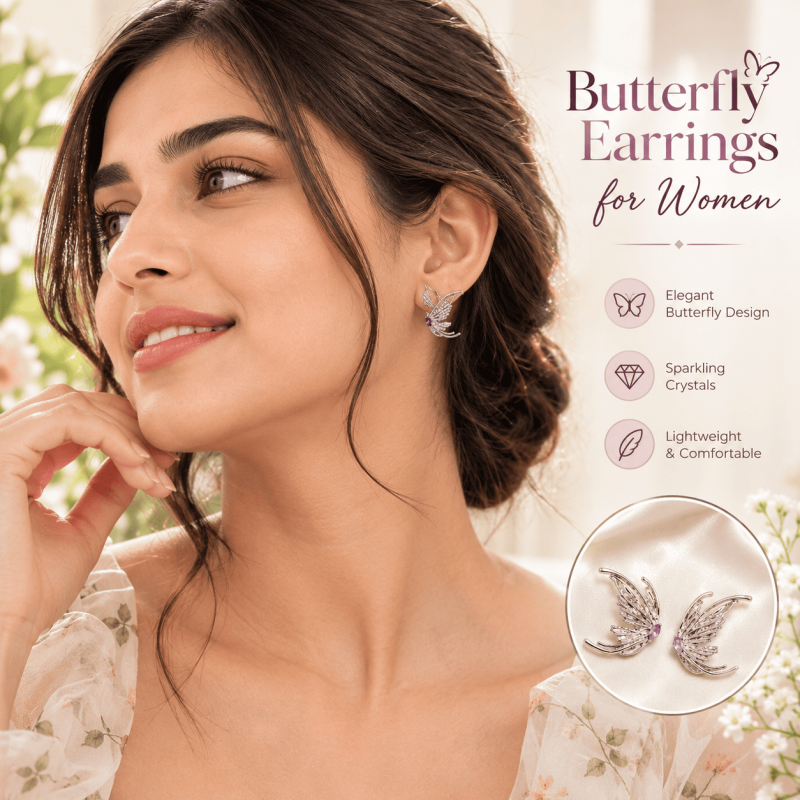 Butterfly Earrings for Women: Add a Touch of Sparkle to Your Style