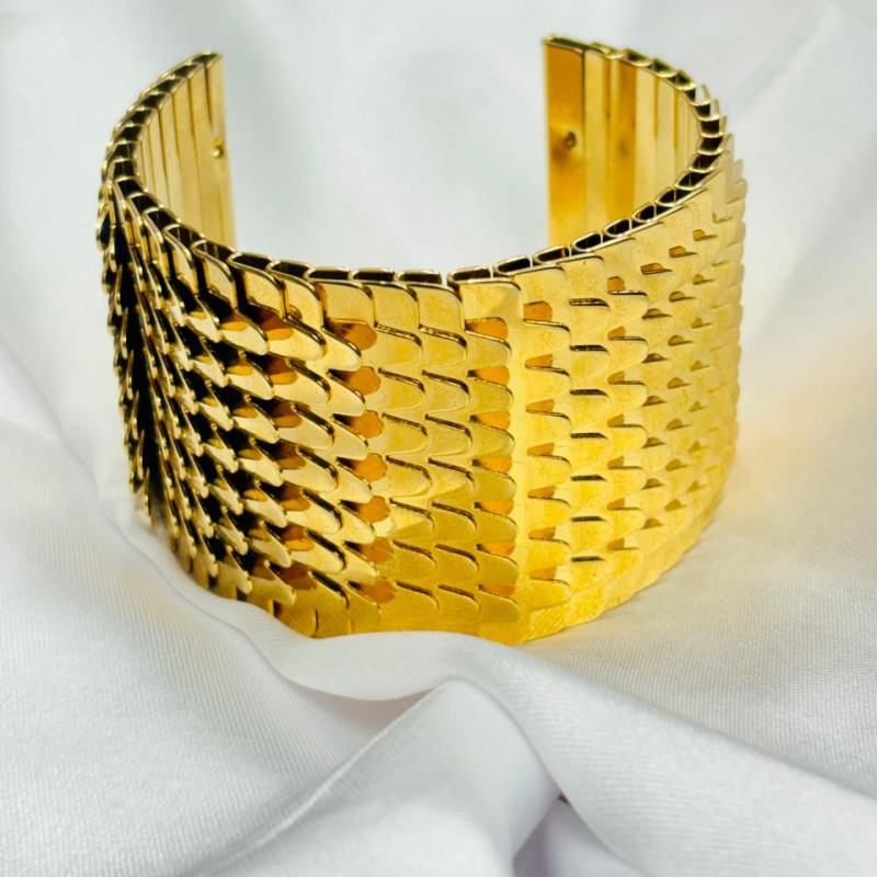 Golden Fold Over Bracelet