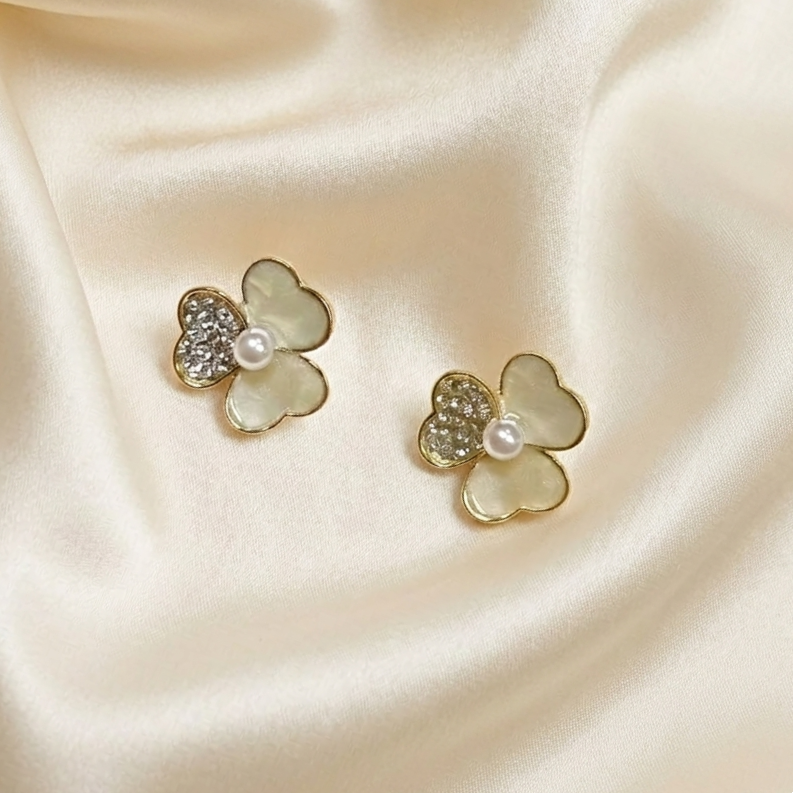 Flower Stud Earrings for Girls | Golden Bloom