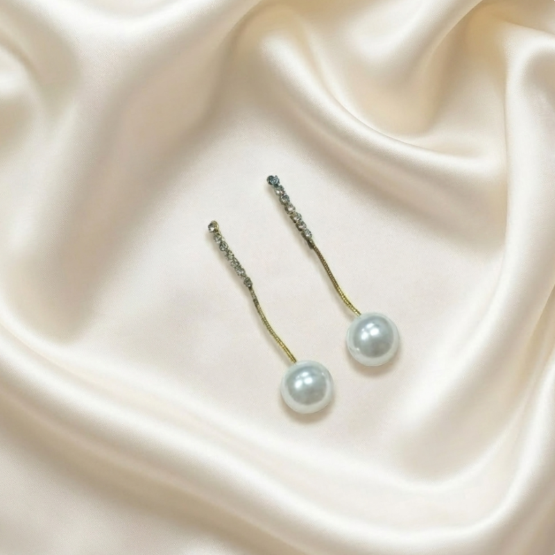 Pearl Drop Earrings for Women – Elegant Gold Pearl Earrings