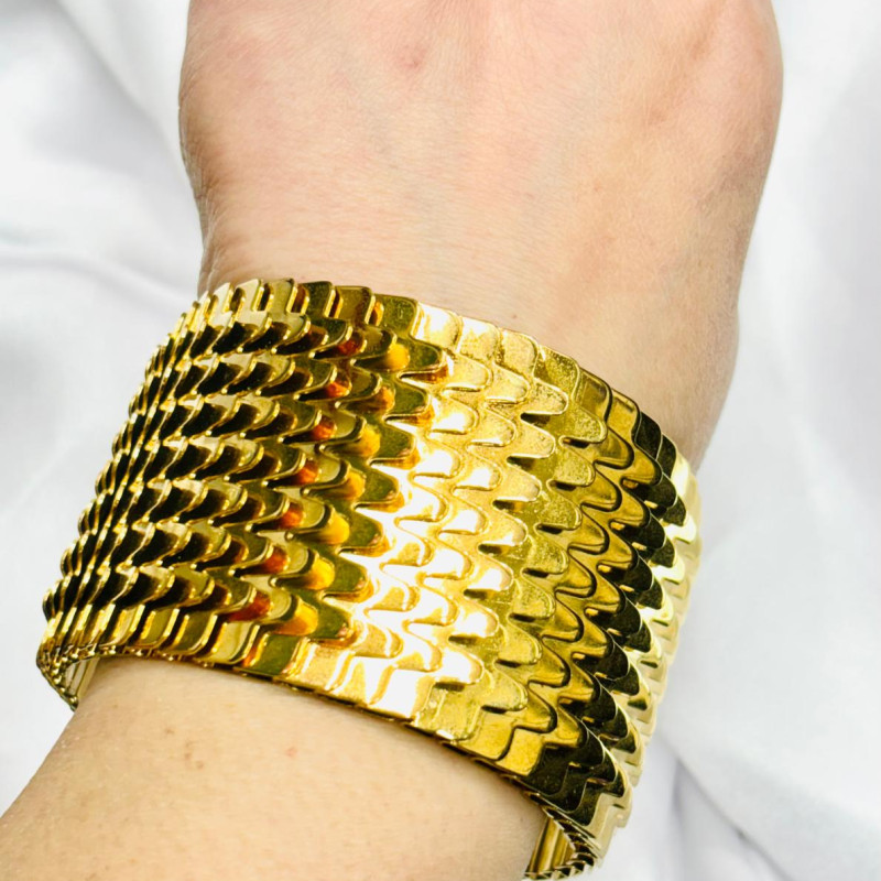 Golden Fold Over Bracelet