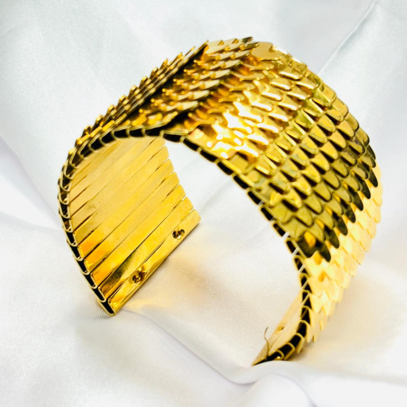 Golden Fold Over Bracelet
