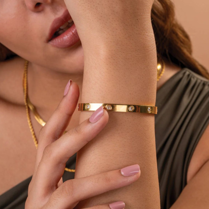 Crystal Love Bangle Bracelet