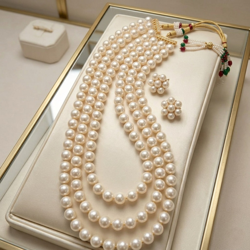 Three Layer Pearl Mala Gift Set
