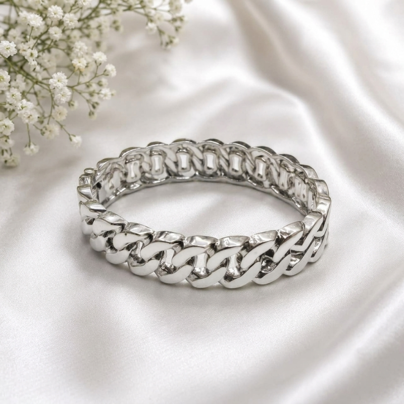 Bold Elegance, Defined in Silver Bracelet
