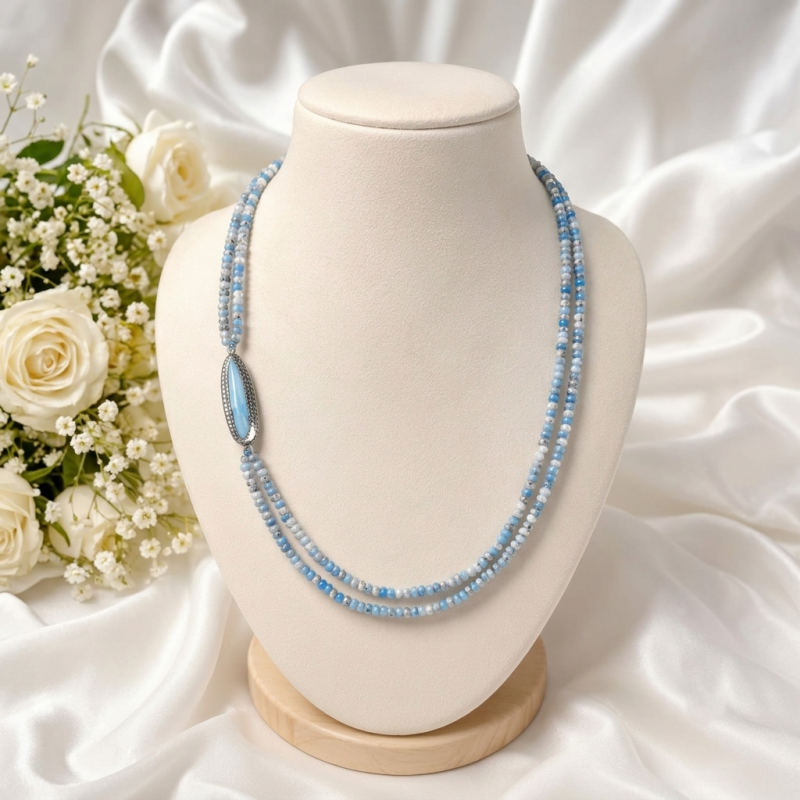 Whispers of the Cerulean Ocean Necklace