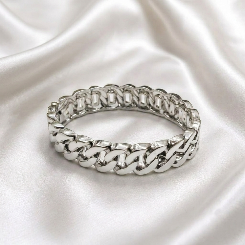 Bold Elegance, Defined in Silver Bracelet