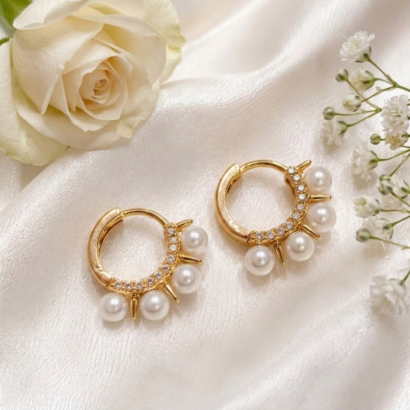18k Gold Plated Huggie Hoop Earrings