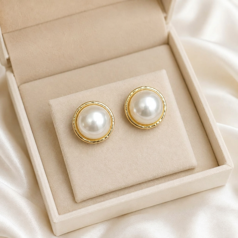 Timeless Elegance Pearl Stud Earrings