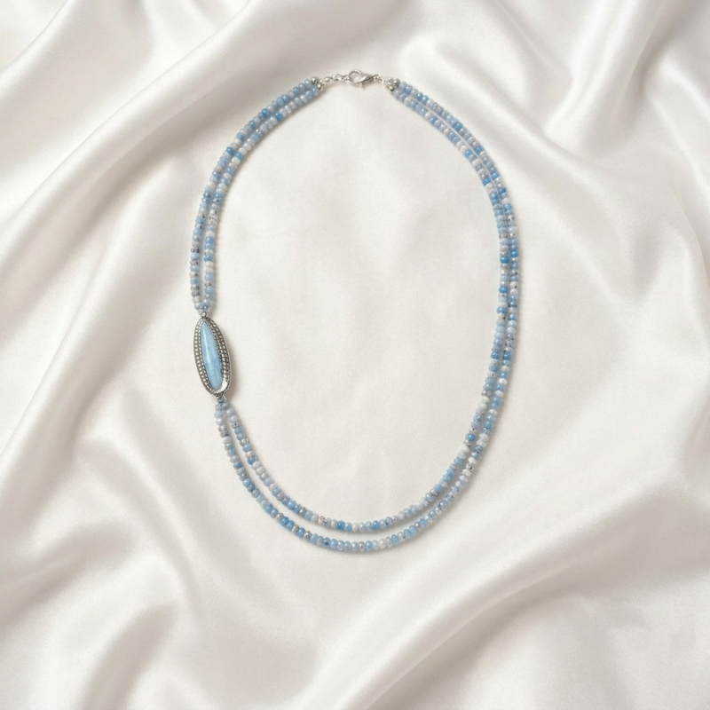 Whispers of the Cerulean Ocean Necklace