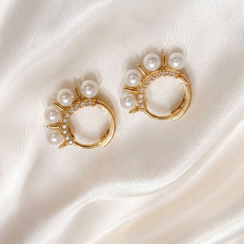 18k Gold Plated Huggie Hoop Earrings