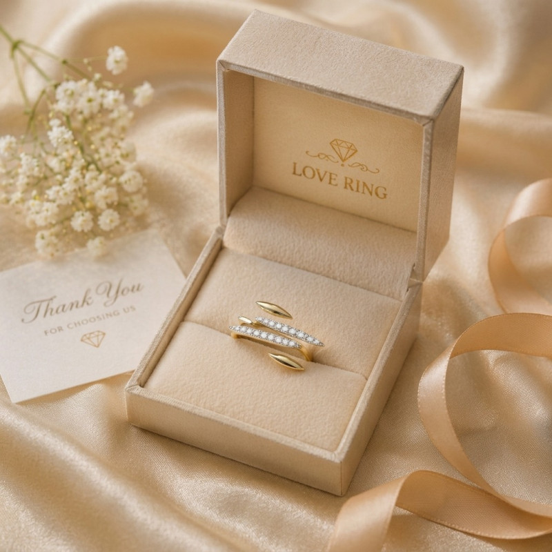 Elegant Multi Row Diamond Ring